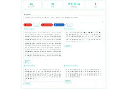 Number base conversion visualization