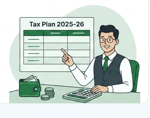 Human-friendly tax guide illustration